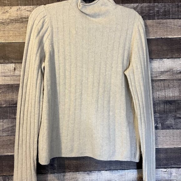 Madewell Evercrest Turtleneck Sweater Coziest Yarn XL Ribbed Wool Alpaca Blend - Picture 1 of 7